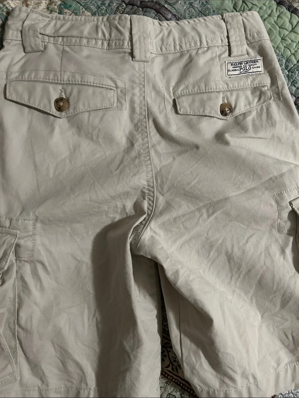 Polo by Ralph Lauren Cotton Shorts with Navy-Gold Label